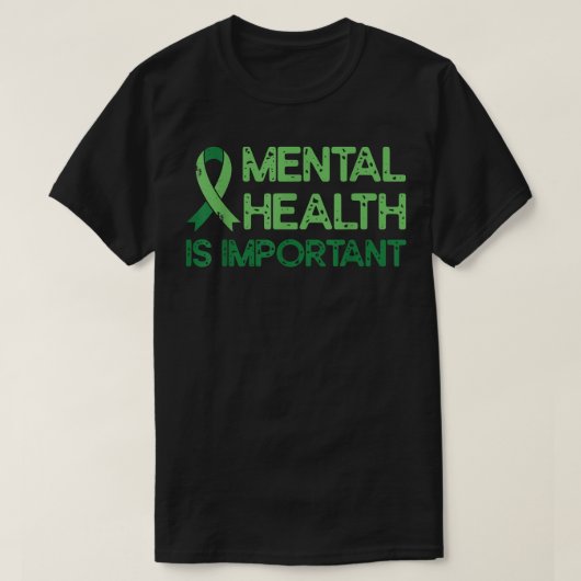 Geestelijke gezondheid Groen lintje angst Geesteli T-shirt (Design voorkant)