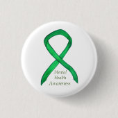 Geestelijke gezondheid Groene bewustwording Koolst Ronde Button 3,2 Cm (Voorkant)