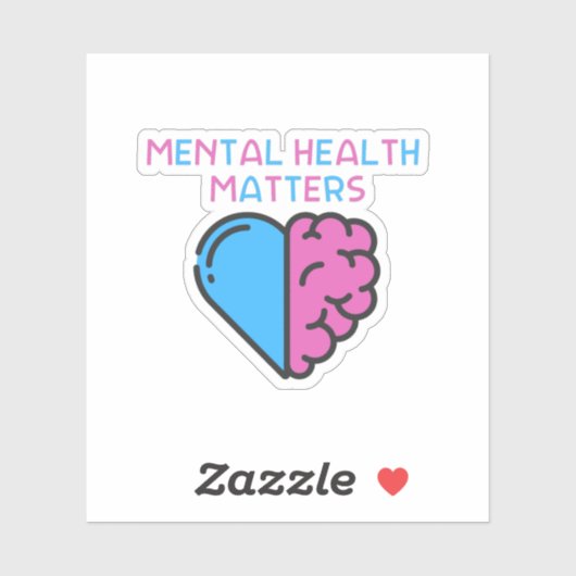 geestelijke gezondheid , hart sticker (Vel)