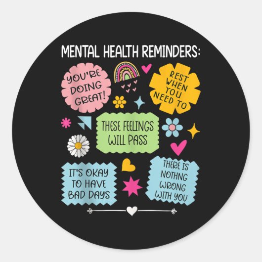 Geestelijke Gezondheid Herinneringen Green Ribbon  Ronde Sticker (Voorkant)