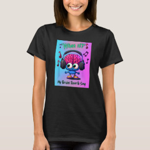 Geestelijke Gezondheid Hersenen Vol Angst Schattig T-shirt