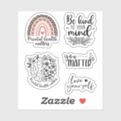 Geestelijke gezondheid, Inspirerend, pakket geeste Sticker (Vel)