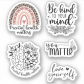 Geestelijke gezondheid, Inspirerend, pakket geeste Sticker (Voorkant)