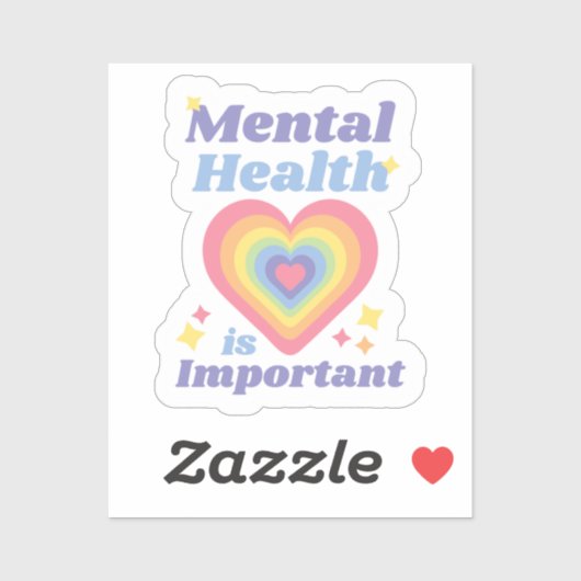 Geestelijke gezondheid is belangrijk sticker (Vel)