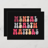 Geestelijke gezondheid is belangrijk voor vrouwen  briefkaart (Voorkant / Achterkant)