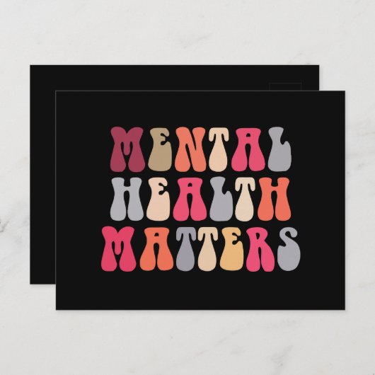 Geestelijke gezondheid is belangrijk voor vrouwen  briefkaart (Voorkant / Achterkant)