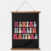 Geestelijke gezondheid is belangrijk voor vrouwen hangend wandkleed (Voorkant)
