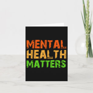 Geestelijke gezondheid is bewustzijn kaart