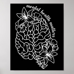 Geestelijke gezondheid is bewustzijn van psychisch poster