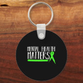 Geestelijke gezondheid is een geschenk voor geeste sleutelhanger (Voorkant)