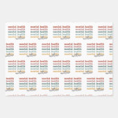 Geestelijke gezondheid is een retro-bewustzijn inpakpapier vel (Voorkant 3)