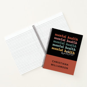 Geestelijke gezondheid is een retro-bewustzijn notitieboek