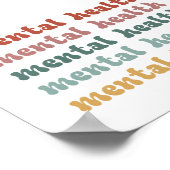 Geestelijke gezondheid is een retro-bewustzijn poster (Hoek)