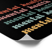 Geestelijke gezondheid is een retro-bewustzijn poster (Hoek)