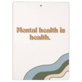 Geestelijke gezondheid is Gezondheidsklembord Klembord (Achterkant)