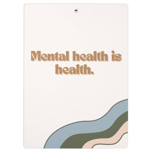 Geestelijke gezondheid is Gezondheidsklembord Klembord (Achterkant)