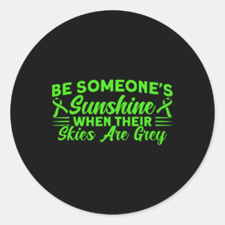 Geestelijke gezondheid is iemands Zonnegeestelijke Ronde Sticker