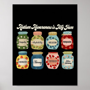 Geestelijke gezondheid is mijn jam autisme bewustz poster