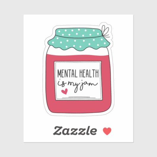 Geestelijke gezondheid is mijn probleem, bewustzij sticker (Vel)