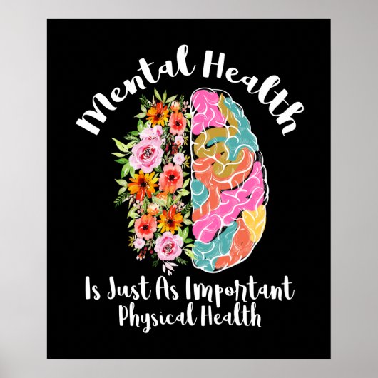 Geestelijke gezondheid is net zo goed als lichamel poster (Voorkant)