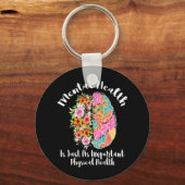 Geestelijke gezondheid is net zo goed als lichamel sleutelhanger (Voorkant)