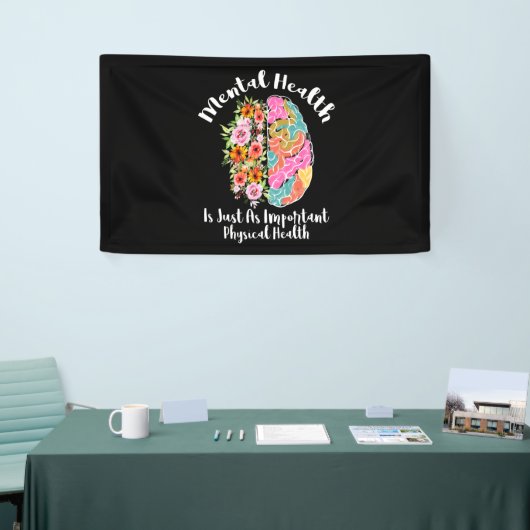 Geestelijke gezondheid is net zo goed als lichamel spandoek (Beurs)