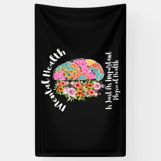 Geestelijke gezondheid is net zo goed als lichamel spandoek (Verticaal)