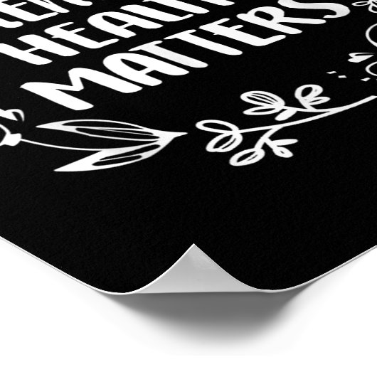 Geestelijke gezondheid is zelfmoordpreventie poster (Hoek)