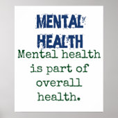 Geestelijke gezondheid maakt deel uit van de algem poster (Voorkant)