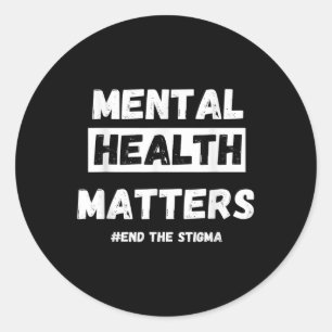 Geestelijke gezondheid maakt een einde aan het sti ronde sticker