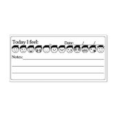 Geestelijke gezondheid, Man Mood Tracker Emoji's,  Rubberstempel (Afrduk)