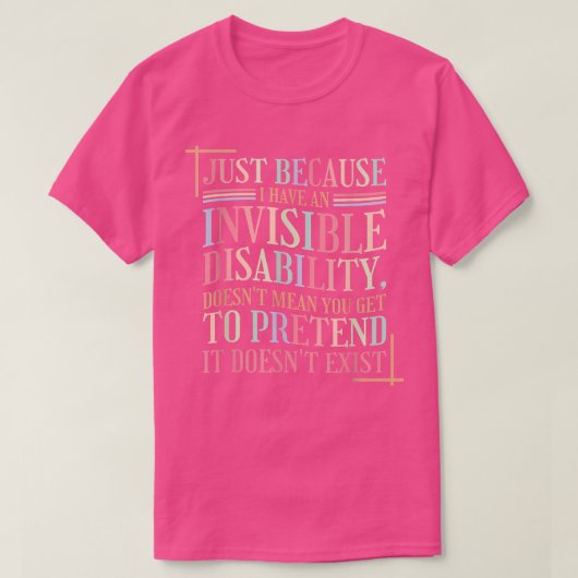 Geestelijke gezondheid onzichtbare handicap4308 19 t-shirt (Design voorkant)