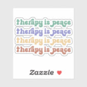 Geestelijke gezondheid Quote Therapie gekleurd Sticker (Vel)