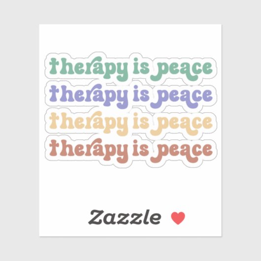 Geestelijke gezondheid Quote Therapie gekleurd Sticker (Vel)