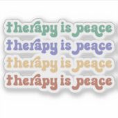 Geestelijke gezondheid Quote Therapie gekleurd Sticker (Voorkant)
