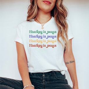 Geestelijke gezondheid Quote Therapie gekleurd T-shirt