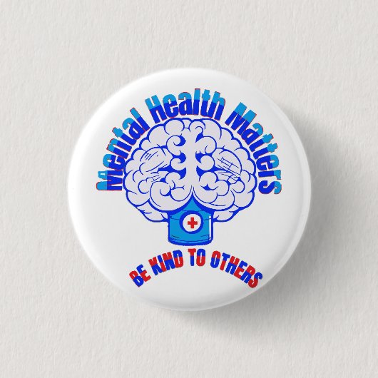 Geestelijke gezondheid ronde button 3,2 cm (Voorkant)