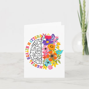 Geestelijke gezondheid S Floral Human Brain Illnes Kaart