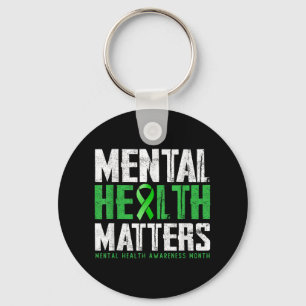 Geestelijke gezondheid S Green Ribbon Geestelijke  Sleutelhanger
