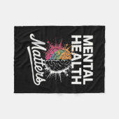 Geestelijke gezondheid S Human Brain Illness Aware Fleece Deken (Voorkant (Horizontaal))