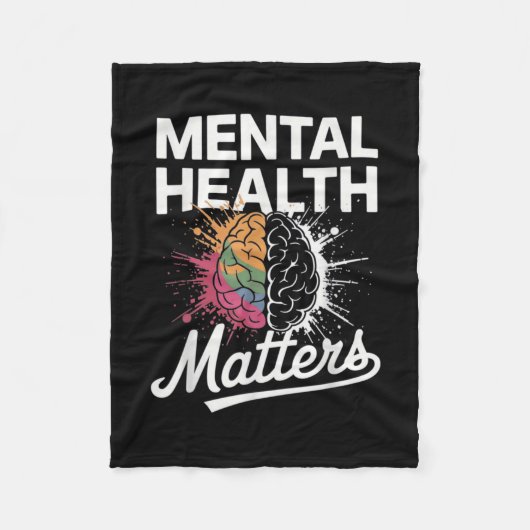 Geestelijke gezondheid S Human Brain Illness Aware Fleece Deken (Voorkant)