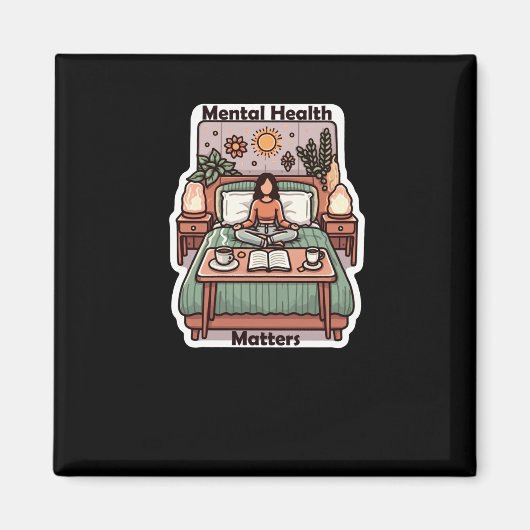 Geestelijke gezondheid S - Positieve bevestiging D Magneet (Voorkant)