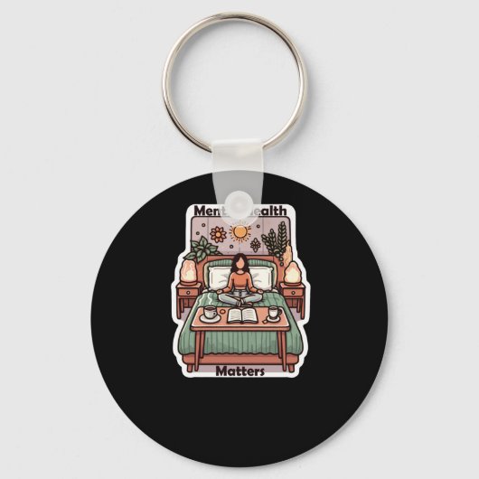 Geestelijke gezondheid S - Positieve bevestiging D Sleutelhanger (Voorkant)