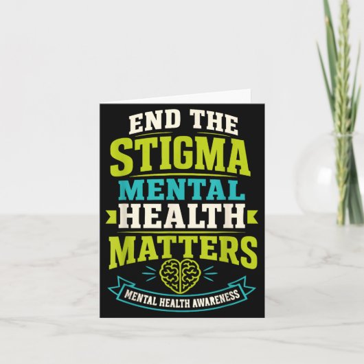 Geestelijke gezondheid stop de stigma kaart (Voorkant)