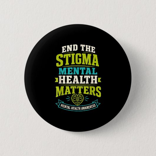 Geestelijke gezondheid stop de stigma  ronde button 5,7 cm (Voorkant)