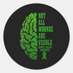 Geestelijke gezondheid van vrouwen is niet alle wo ronde sticker