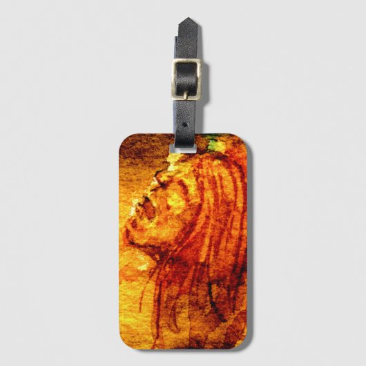 Geestelijke gezondheid verdriet Waterverf schilder Bagagelabel (Voorkant (verticaal))