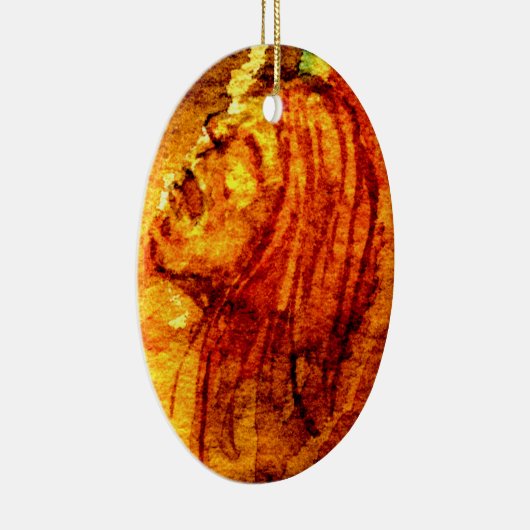 Geestelijke gezondheid verdriet Waterverf schilder Keramisch Ornament (Rechts)