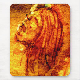 Geestelijke gezondheid verdriet Waterverf schilder Muismat