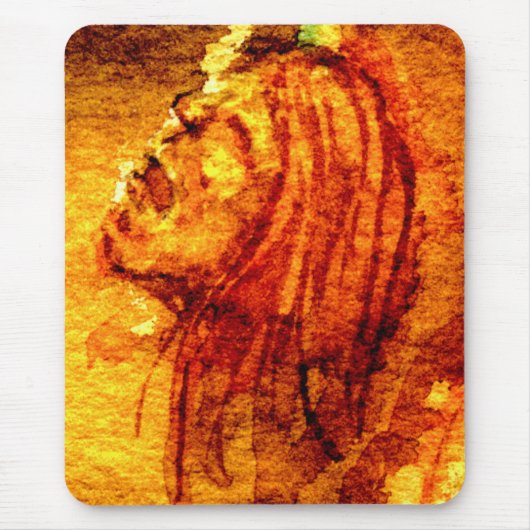 Geestelijke gezondheid verdriet Waterverf schilder Muismat (Voorkant)